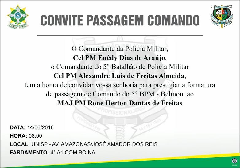 convite passagem de comando 5