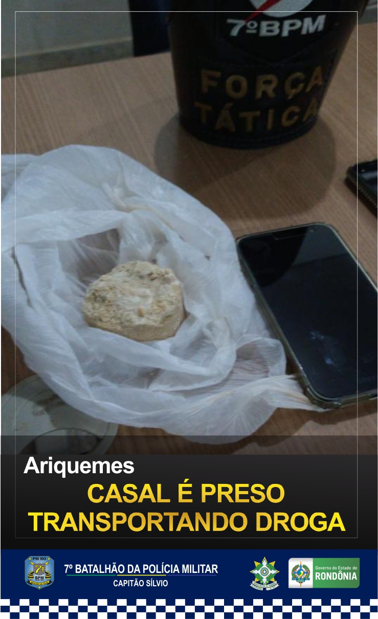 25-08 ARIQUEMES - Casal é preso transportando droga