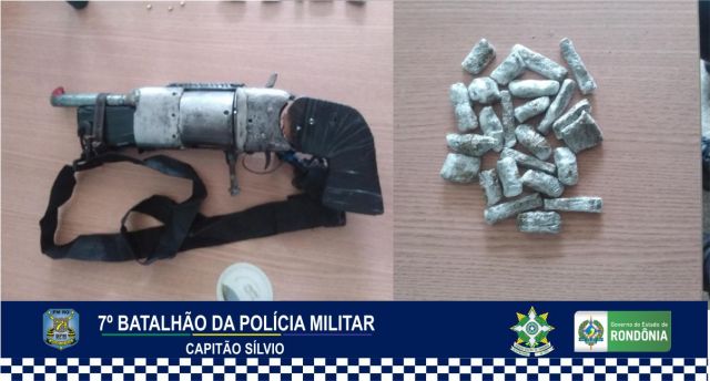 09-01 ARIQUEMES Ponto de venda de drogas é descoberto após denúncias uma arma artesanal é apreendida