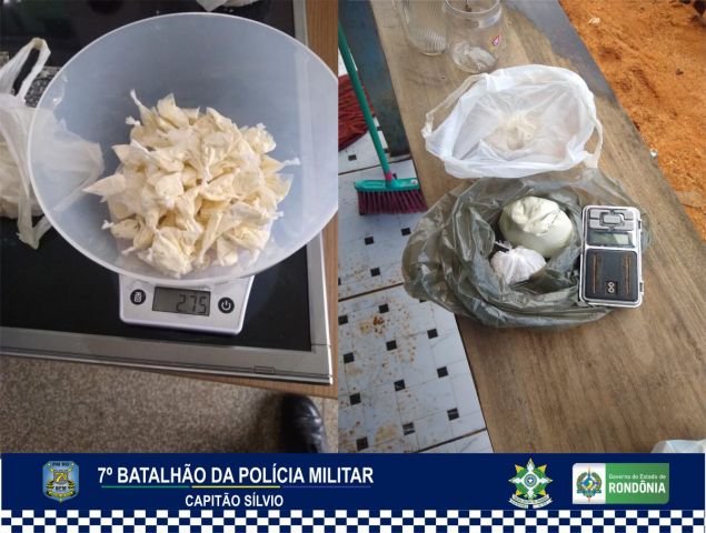 28-02 DISTRITO BOM FUTURO- Denúncias levam PMRO a desmontar ponto de venda de drogas e apreender mais de 700 gramas de cocaína1